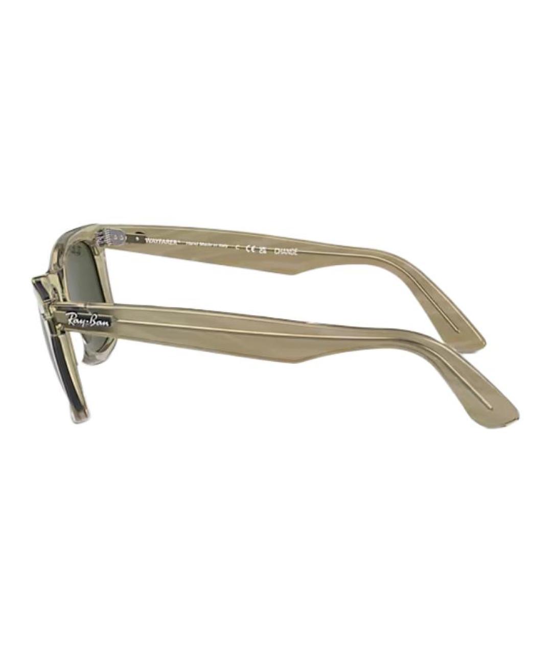 RAY BAN Зеленые пластиковые солнцезащитные очки, фото 4