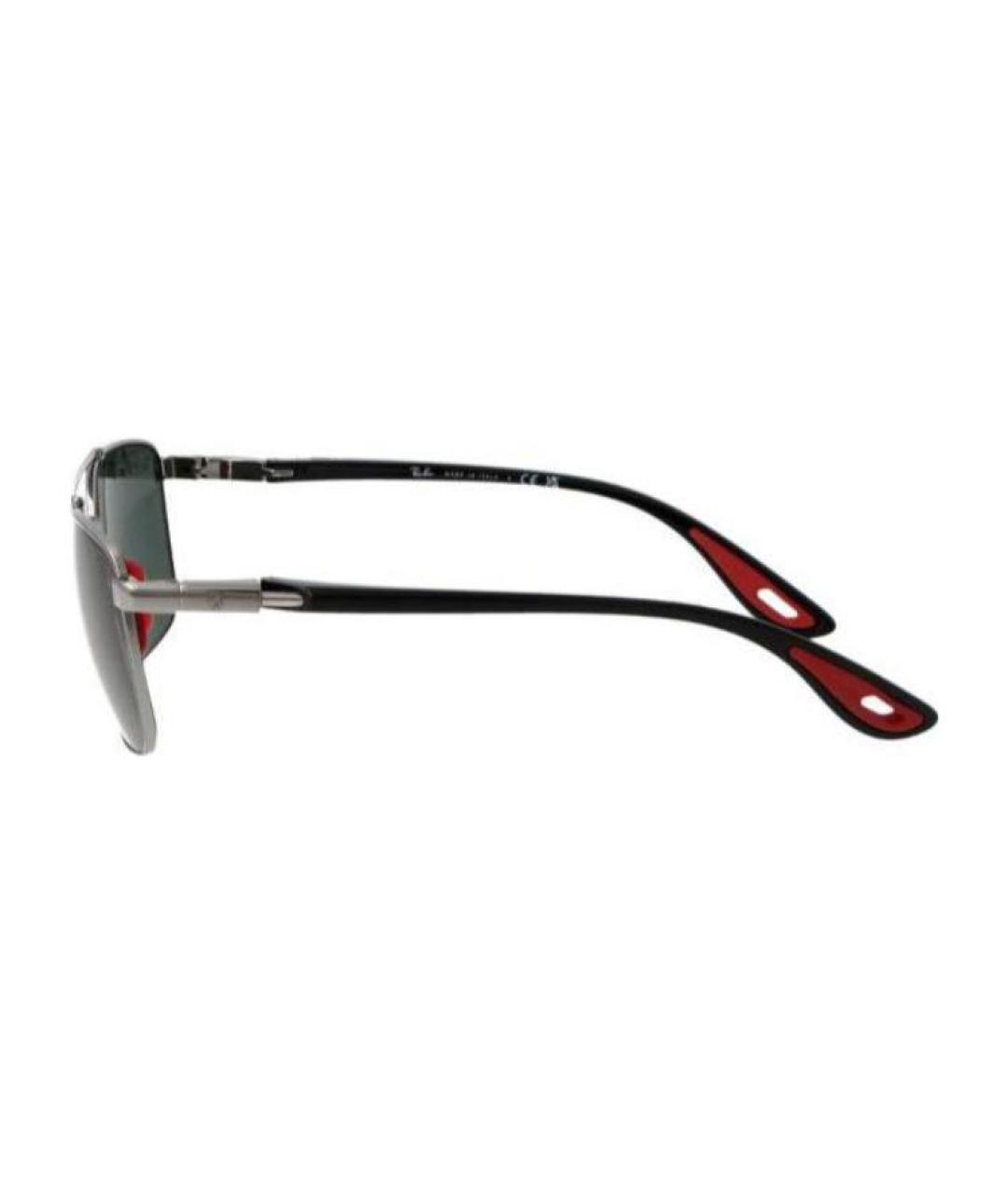 RAY BAN Серебряные металлические солнцезащитные очки, фото 3