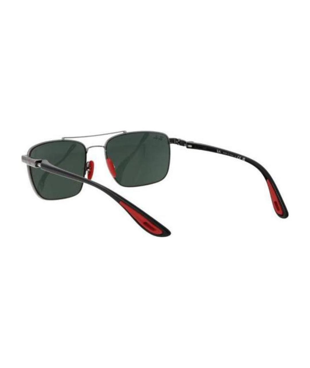 RAY BAN Серебряные металлические солнцезащитные очки, фото 4
