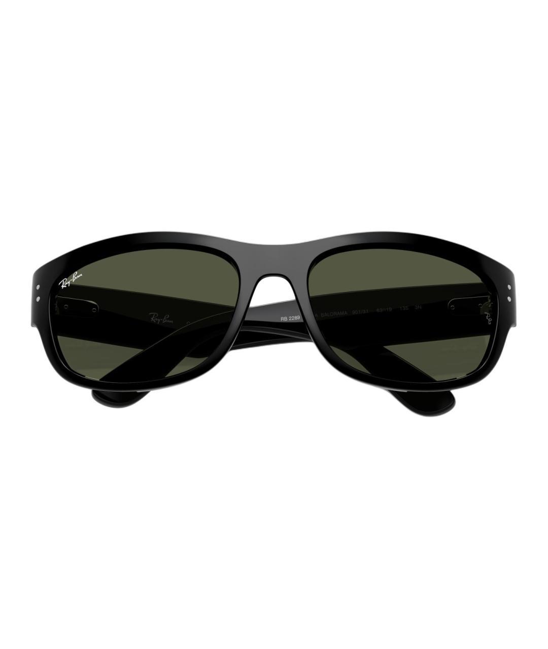 RAY BAN Черные пластиковые солнцезащитные очки, фото 5