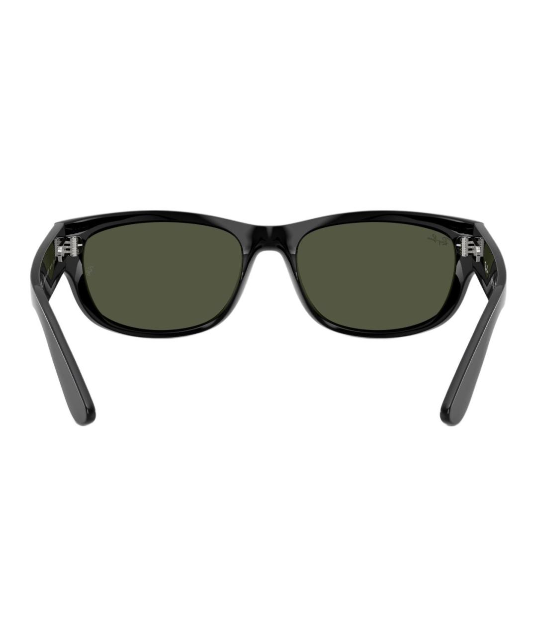 RAY BAN Черные пластиковые солнцезащитные очки, фото 4