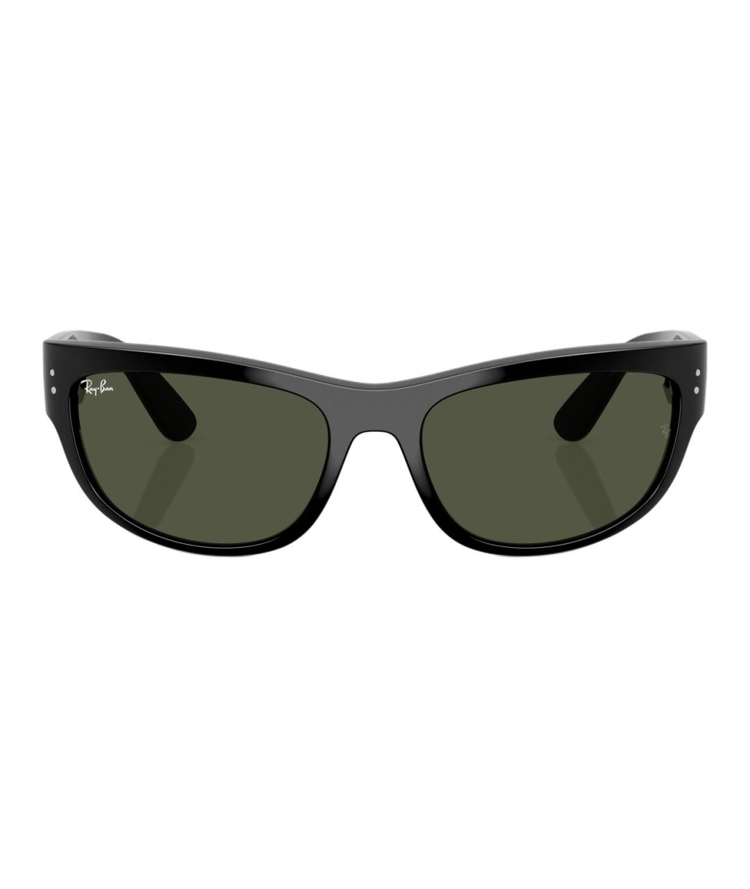 RAY BAN Черные пластиковые солнцезащитные очки, фото 2
