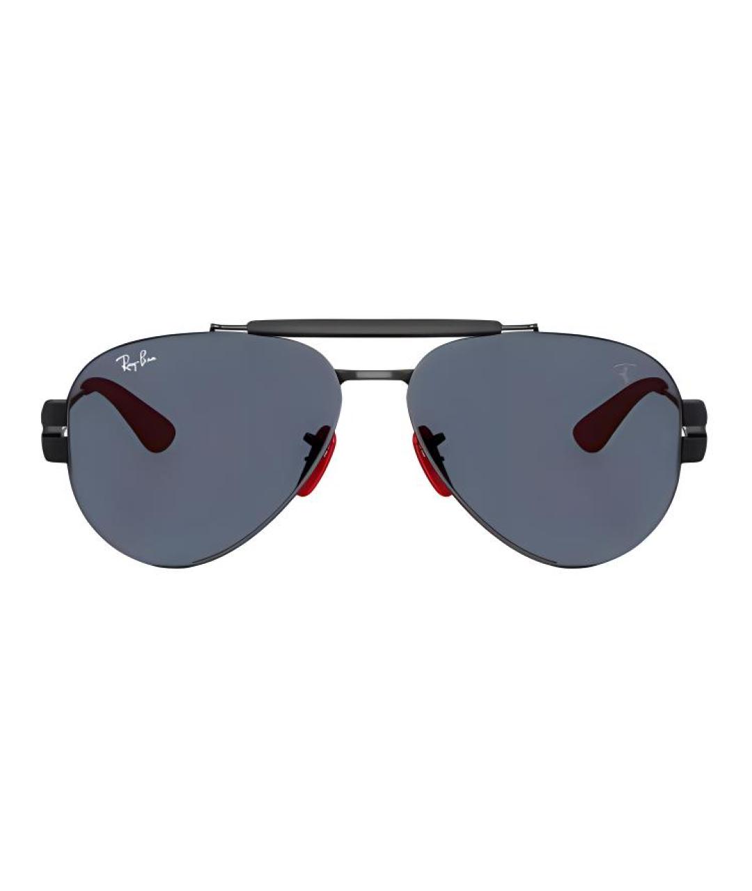 RAY BAN Черные металлические солнцезащитные очки, фото 2