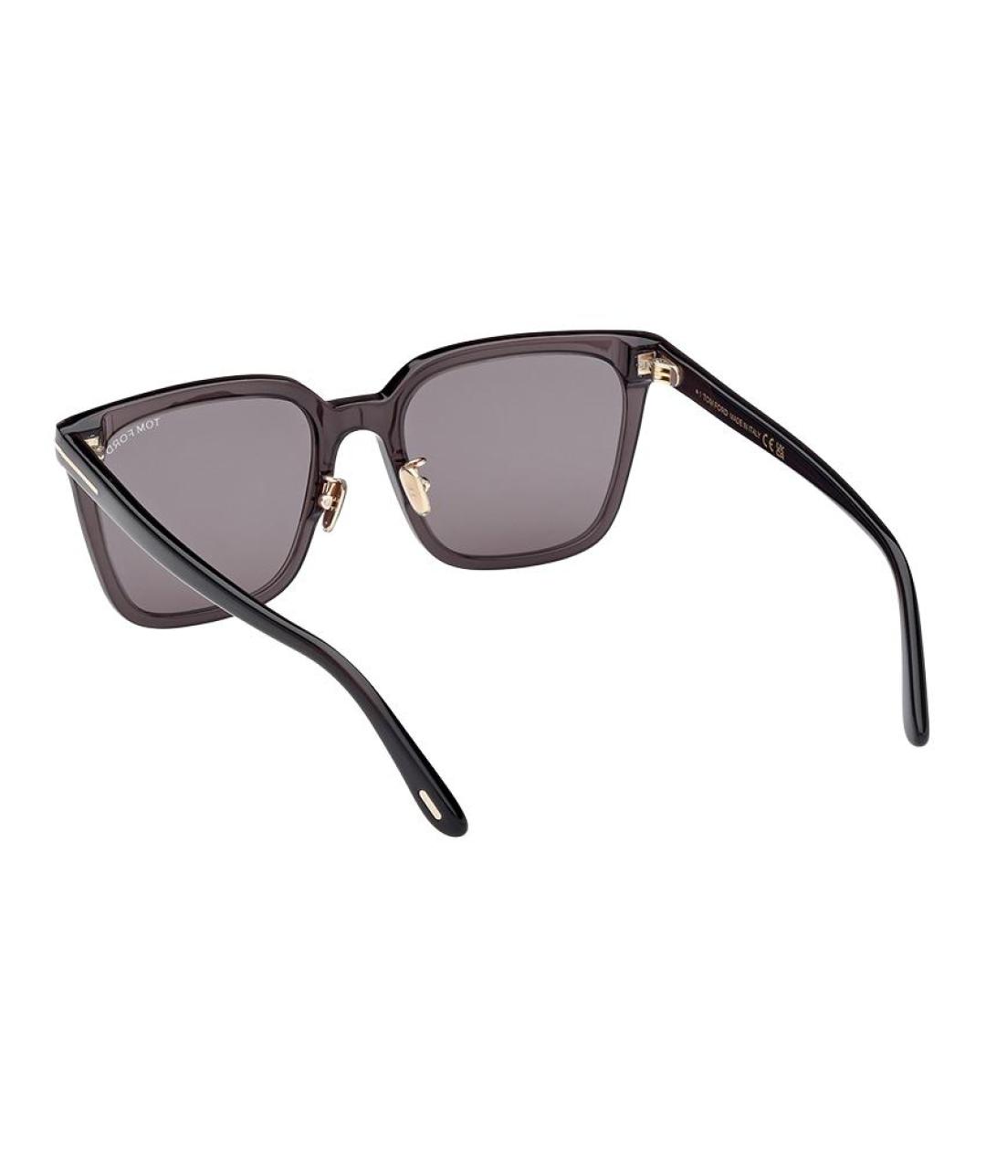 TOM FORD Серые пластиковые солнцезащитные очки, фото 5