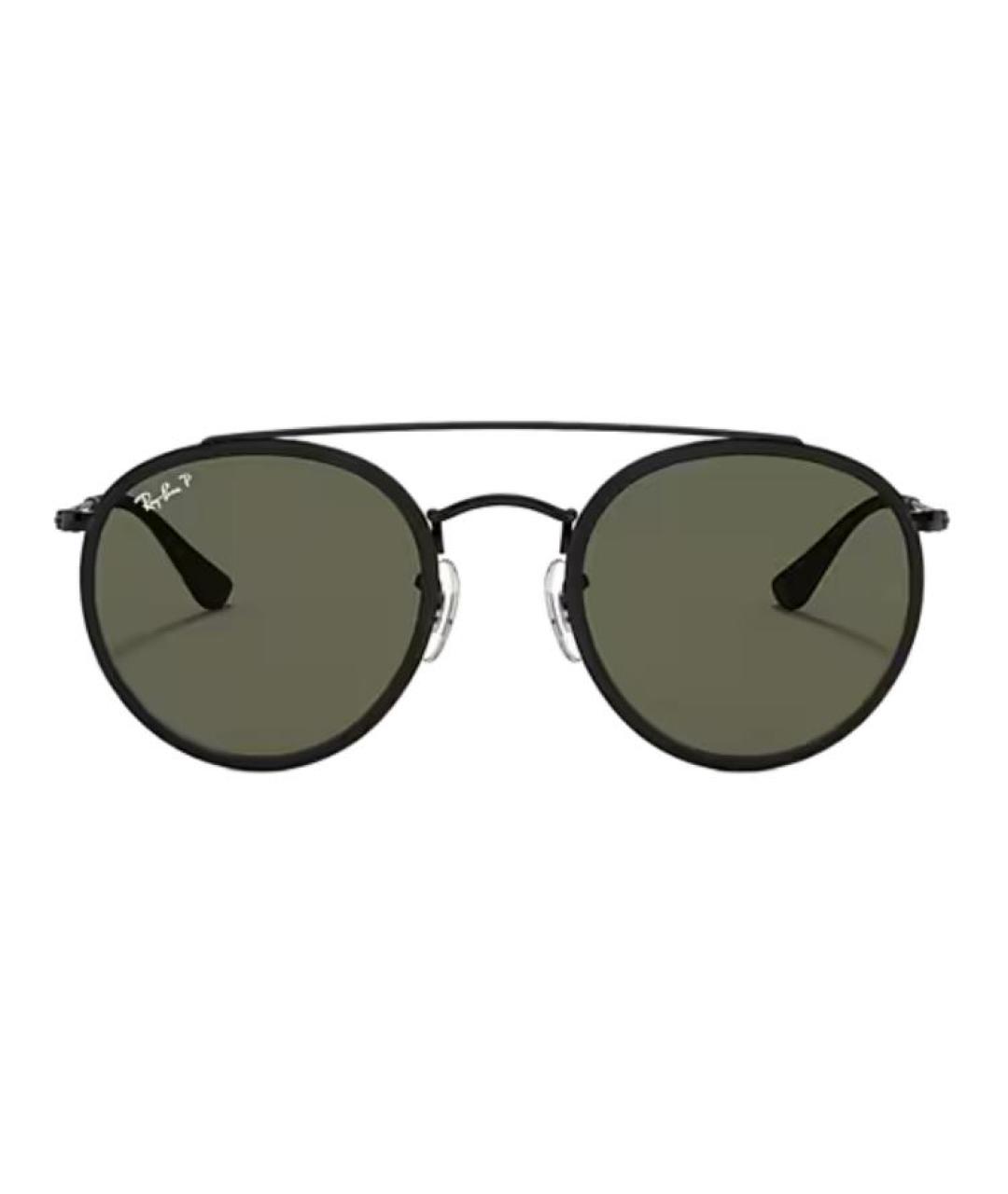 RAY BAN Черные металлические солнцезащитные очки, фото 2