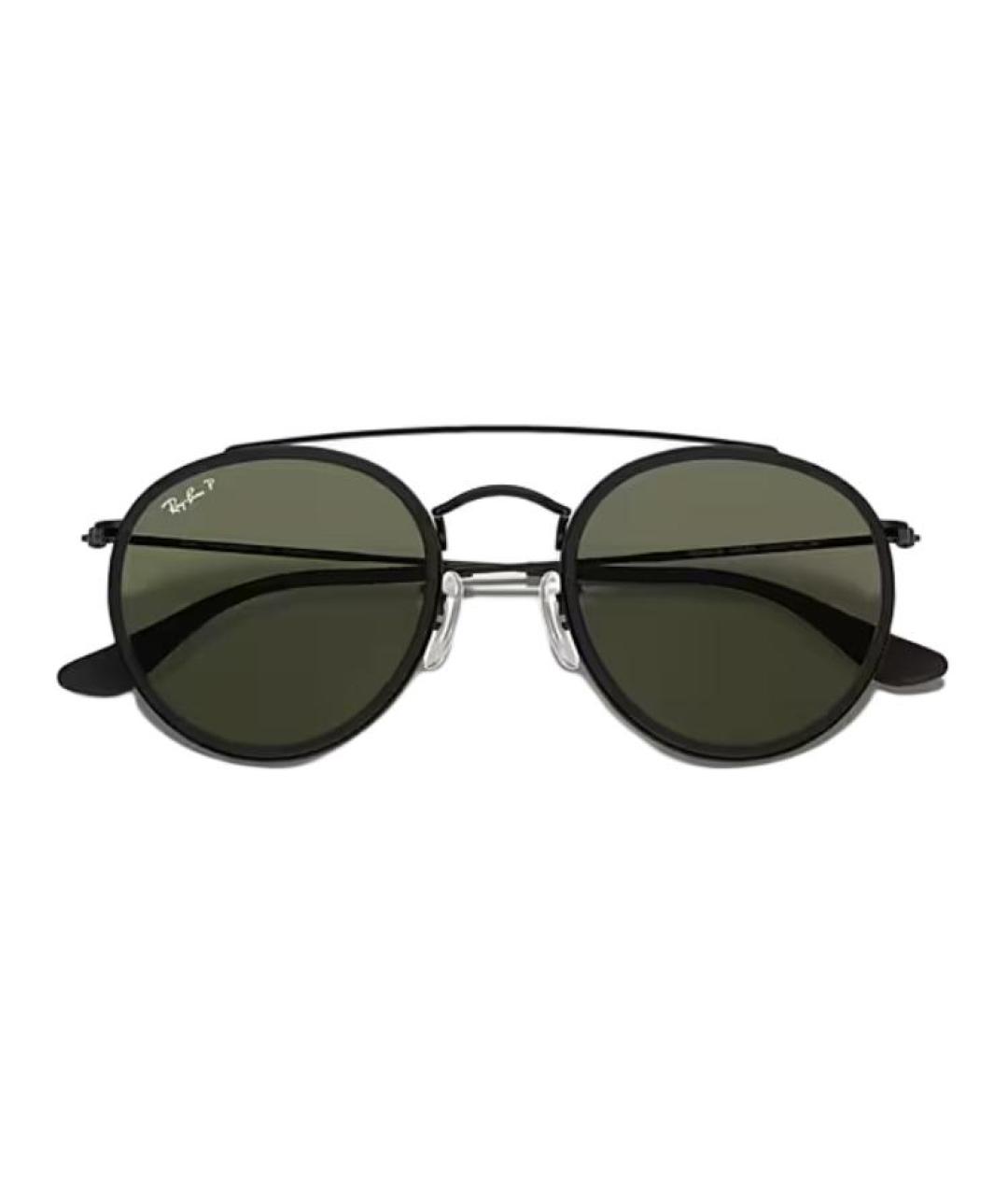 RAY BAN Черные металлические солнцезащитные очки, фото 3