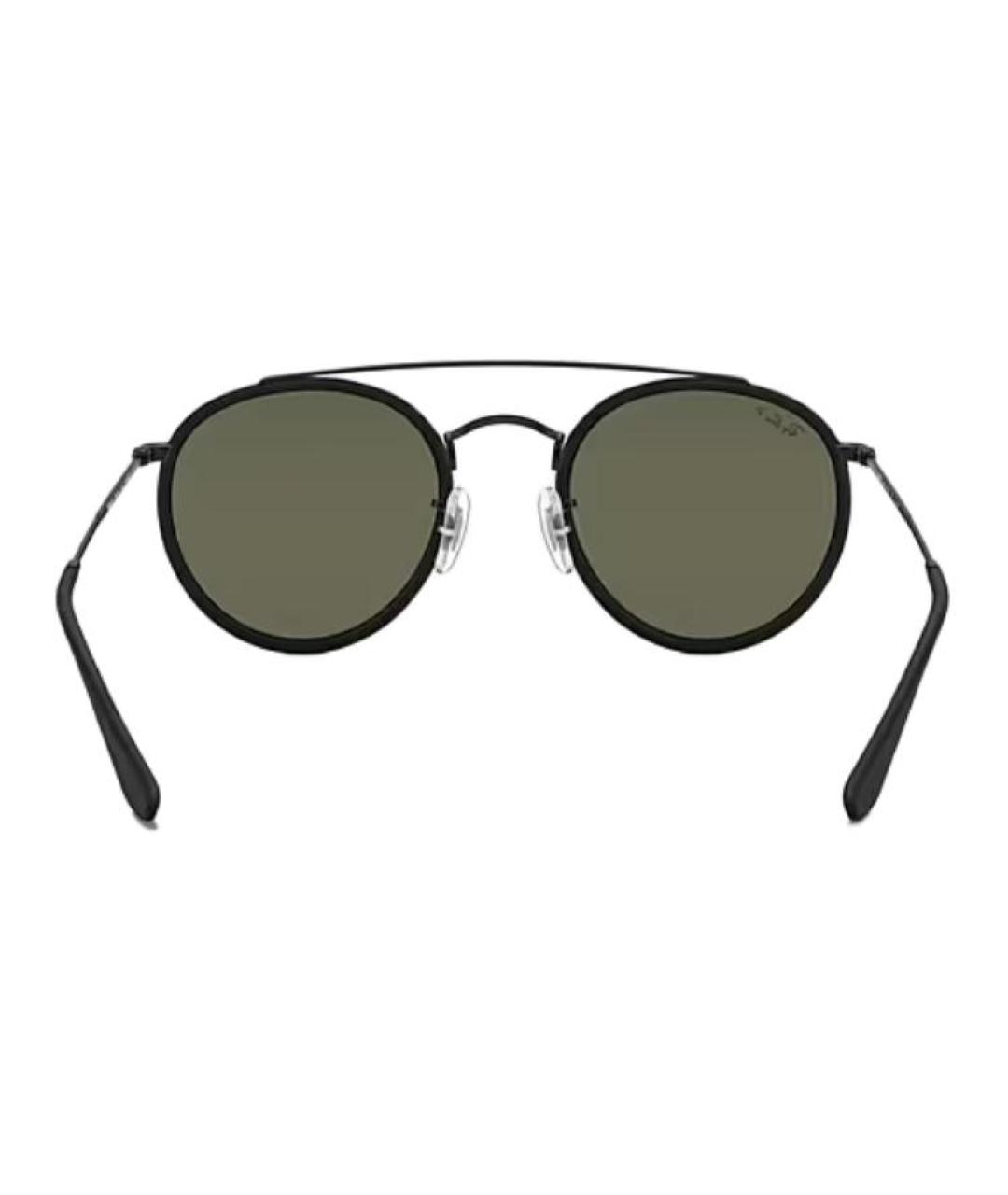 RAY BAN Черные металлические солнцезащитные очки, фото 4