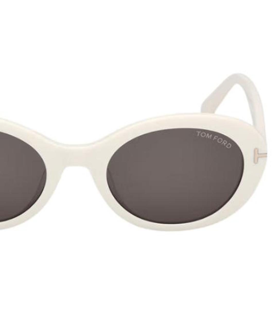 TOM FORD Белые пластиковые солнцезащитные очки, фото 3
