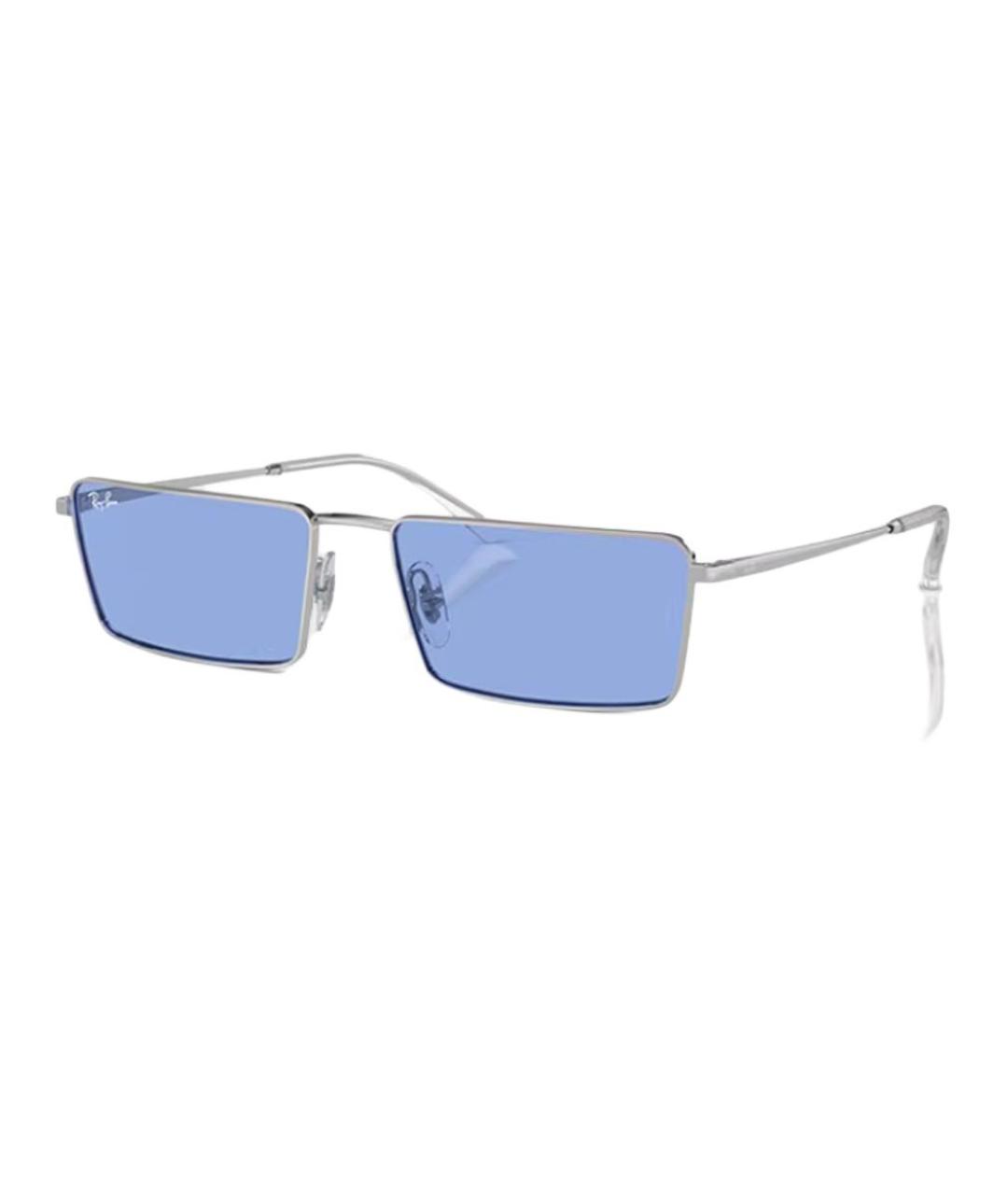 RAY BAN Серые металлические солнцезащитные очки, фото 1