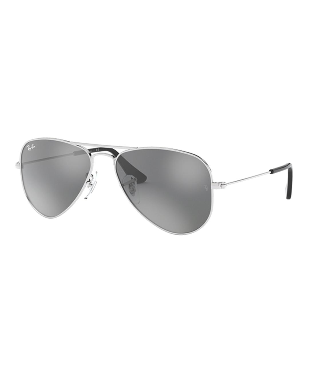 RAY BAN Серебряные металлические солнцезащитные очки, фото 1