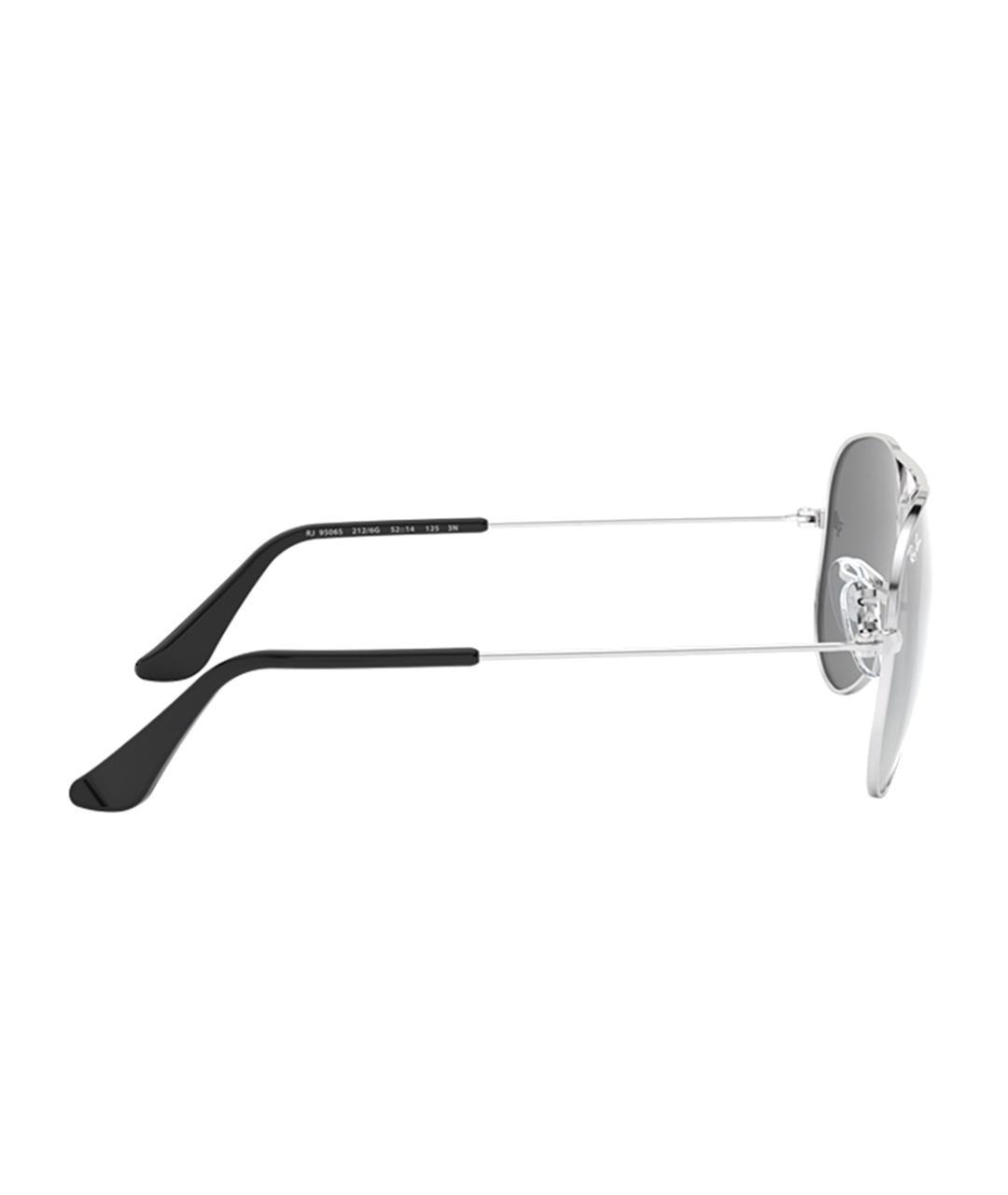 RAY BAN Серебряные металлические солнцезащитные очки, фото 4