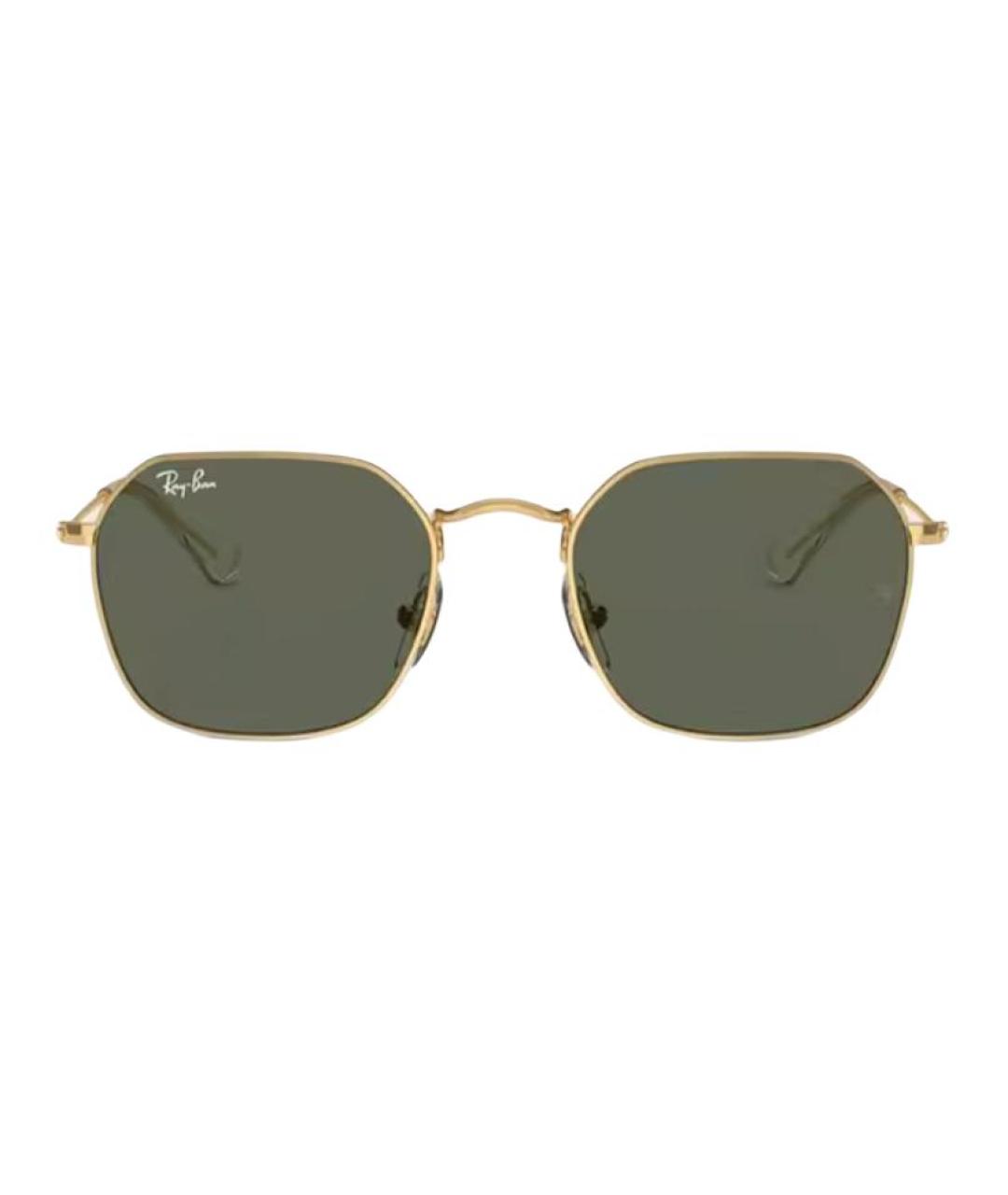 RAY BAN Золотые металлические солнцезащитные очки, фото 2
