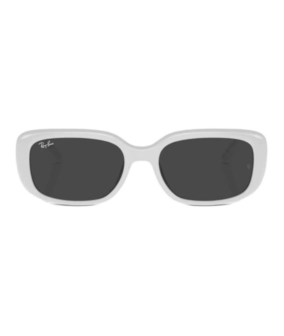 RAY BAN Белые пластиковые солнцезащитные очки, фото 2