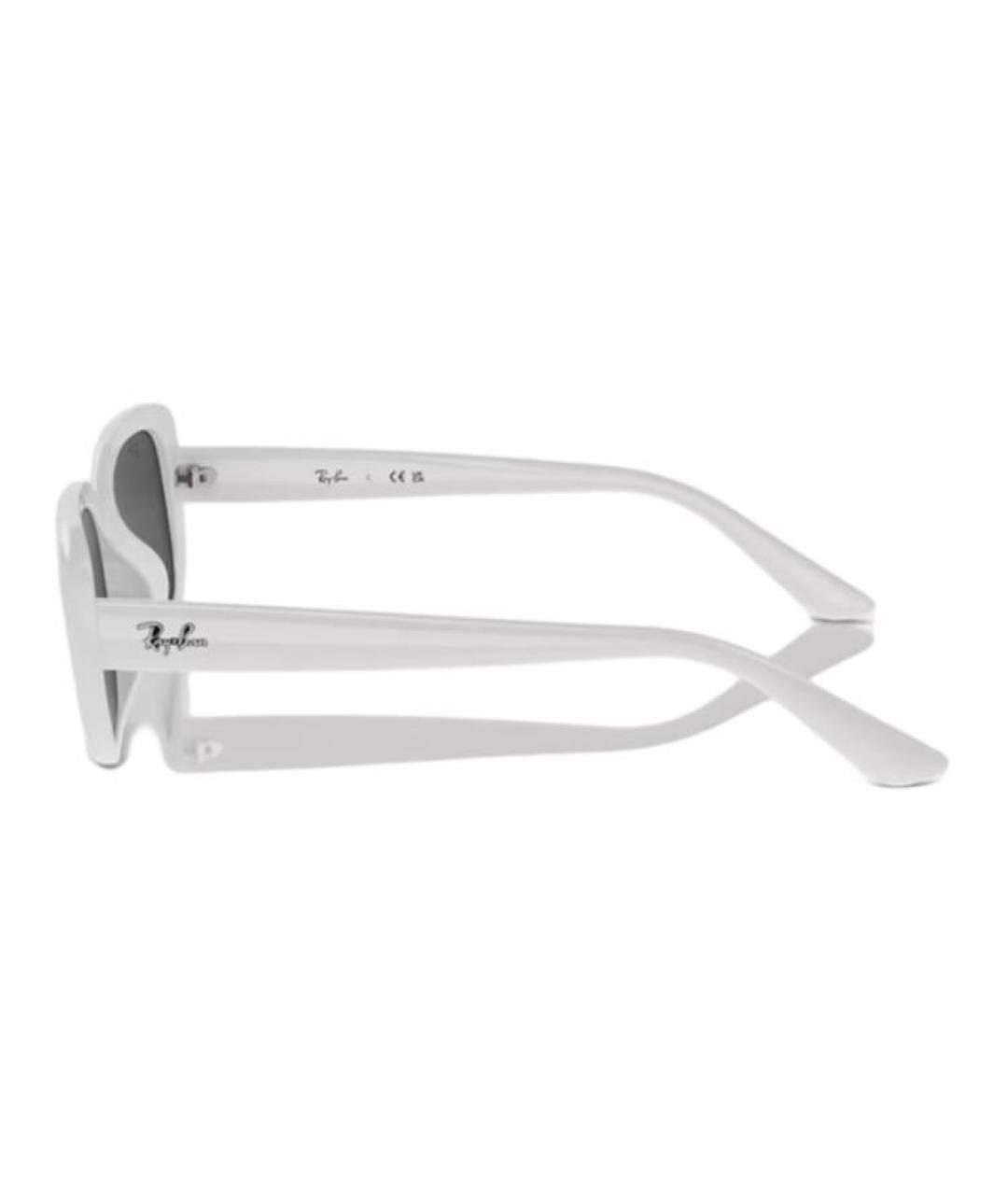 RAY BAN Белые пластиковые солнцезащитные очки, фото 3