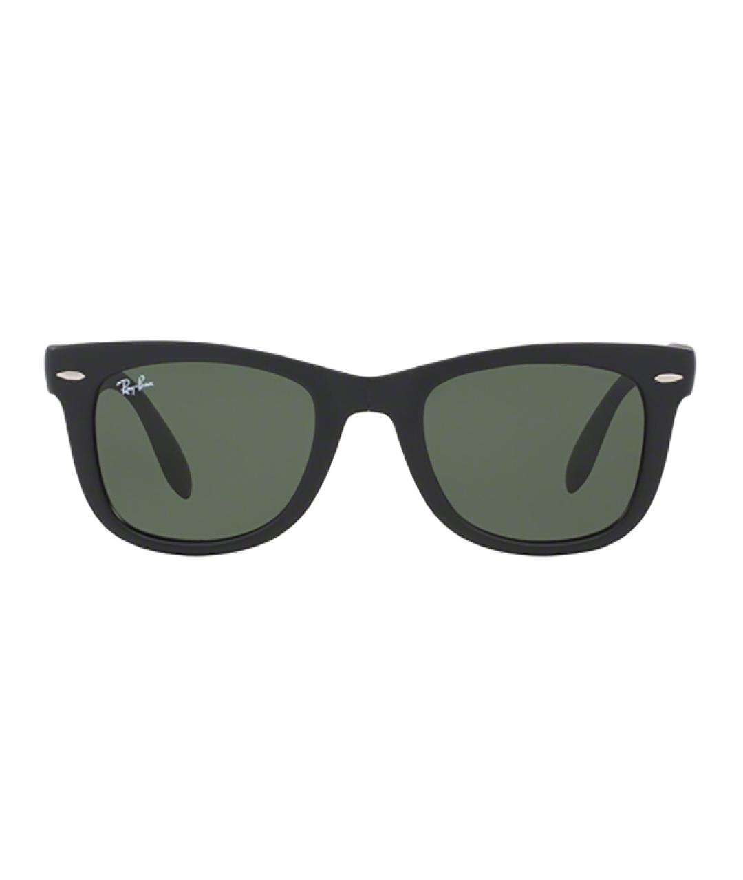 RAY BAN Черные пластиковые солнцезащитные очки, фото 1