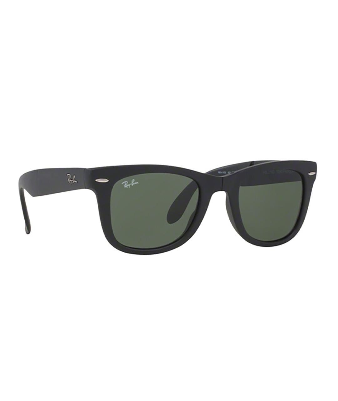 RAY BAN Черные пластиковые солнцезащитные очки, фото 2