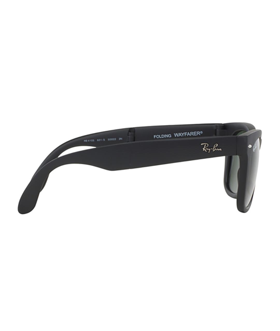 RAY BAN Черные пластиковые солнцезащитные очки, фото 3