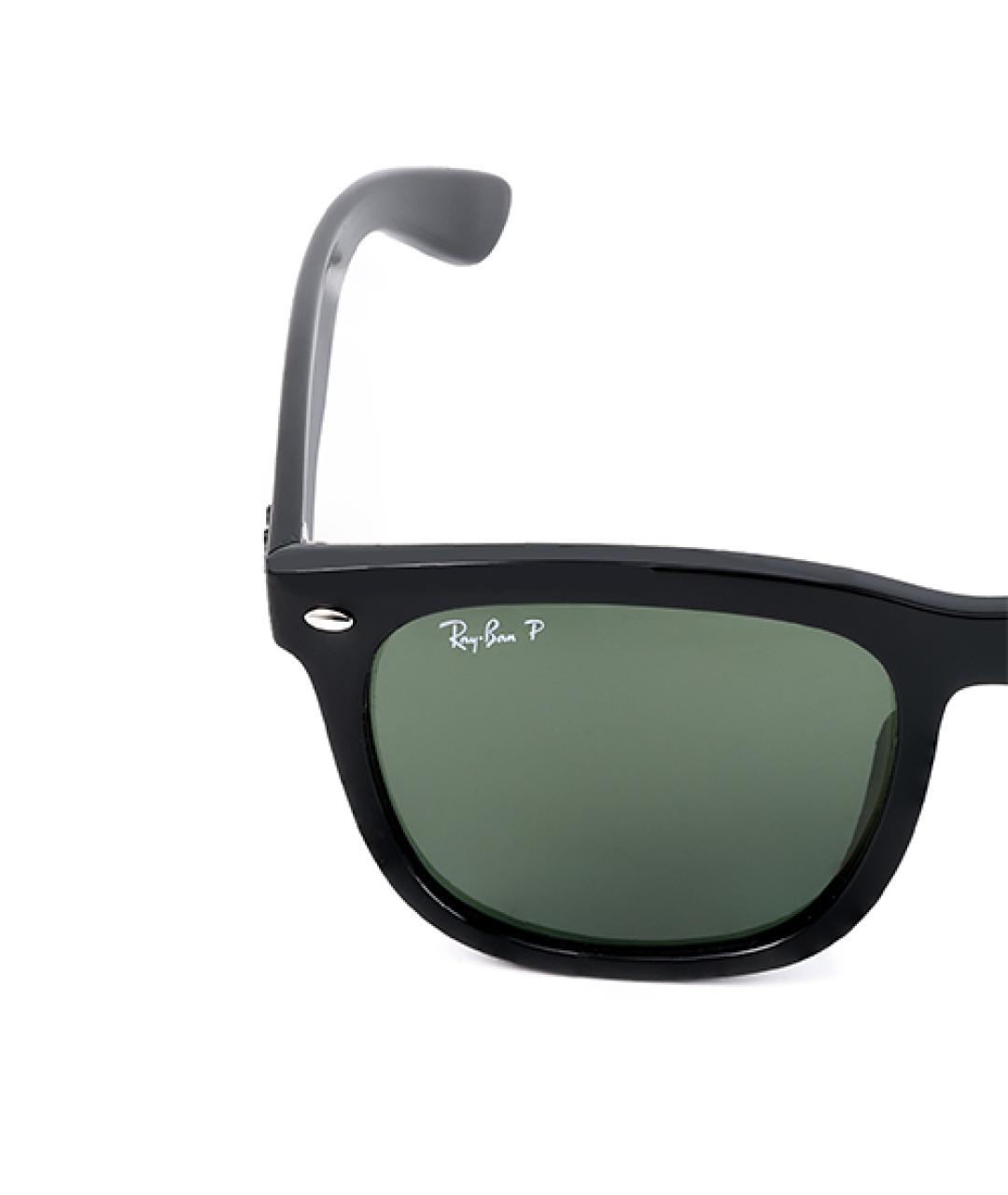 RAY BAN Черные пластиковые солнцезащитные очки, фото 4