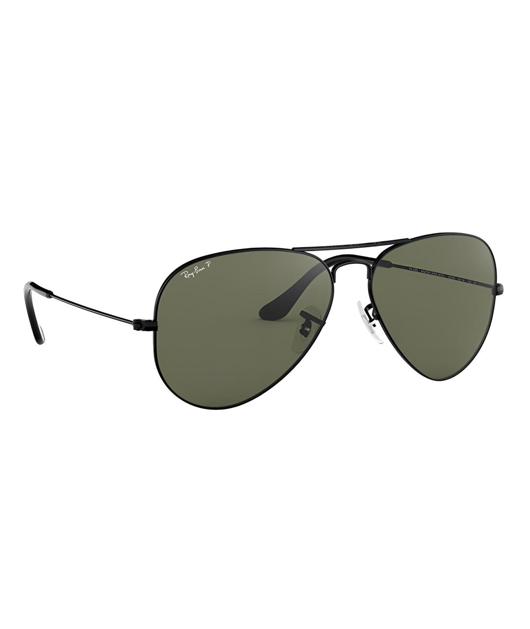 RAY BAN Черные металлические солнцезащитные очки, фото 3
