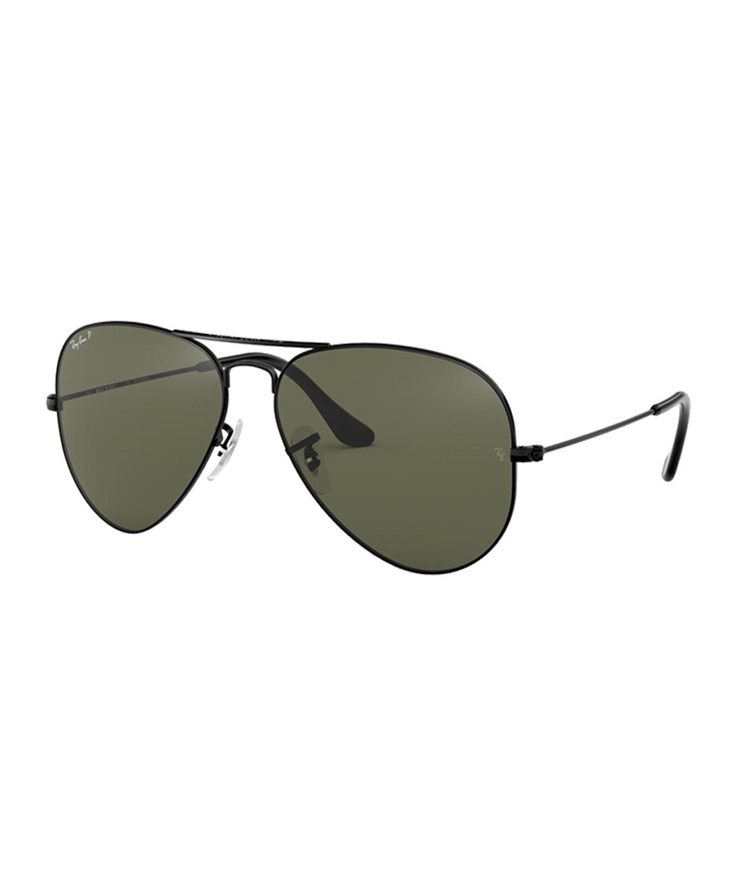 RAY BAN Черные металлические солнцезащитные очки, фото 1