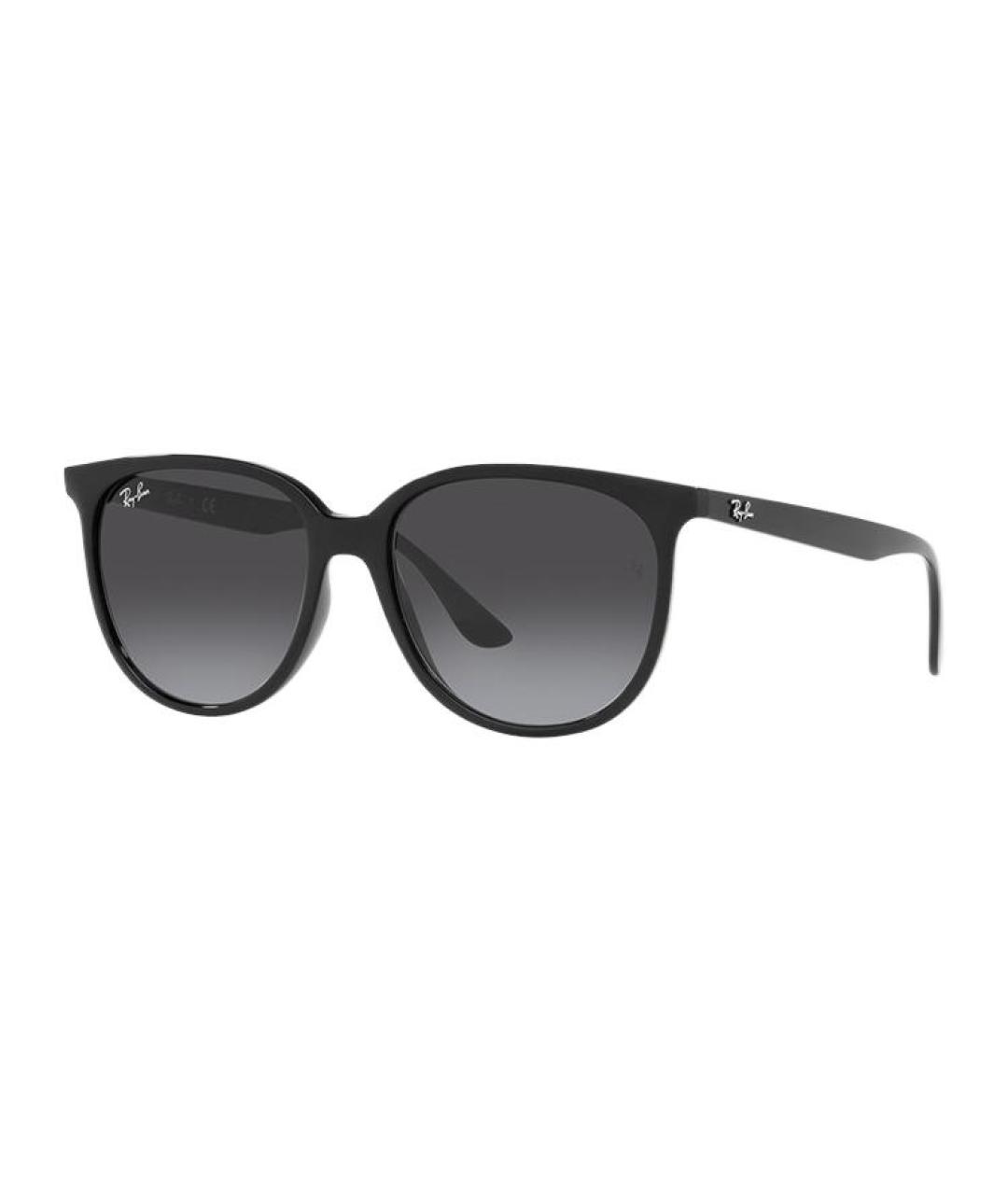 RAY BAN Черные пластиковые солнцезащитные очки, фото 1