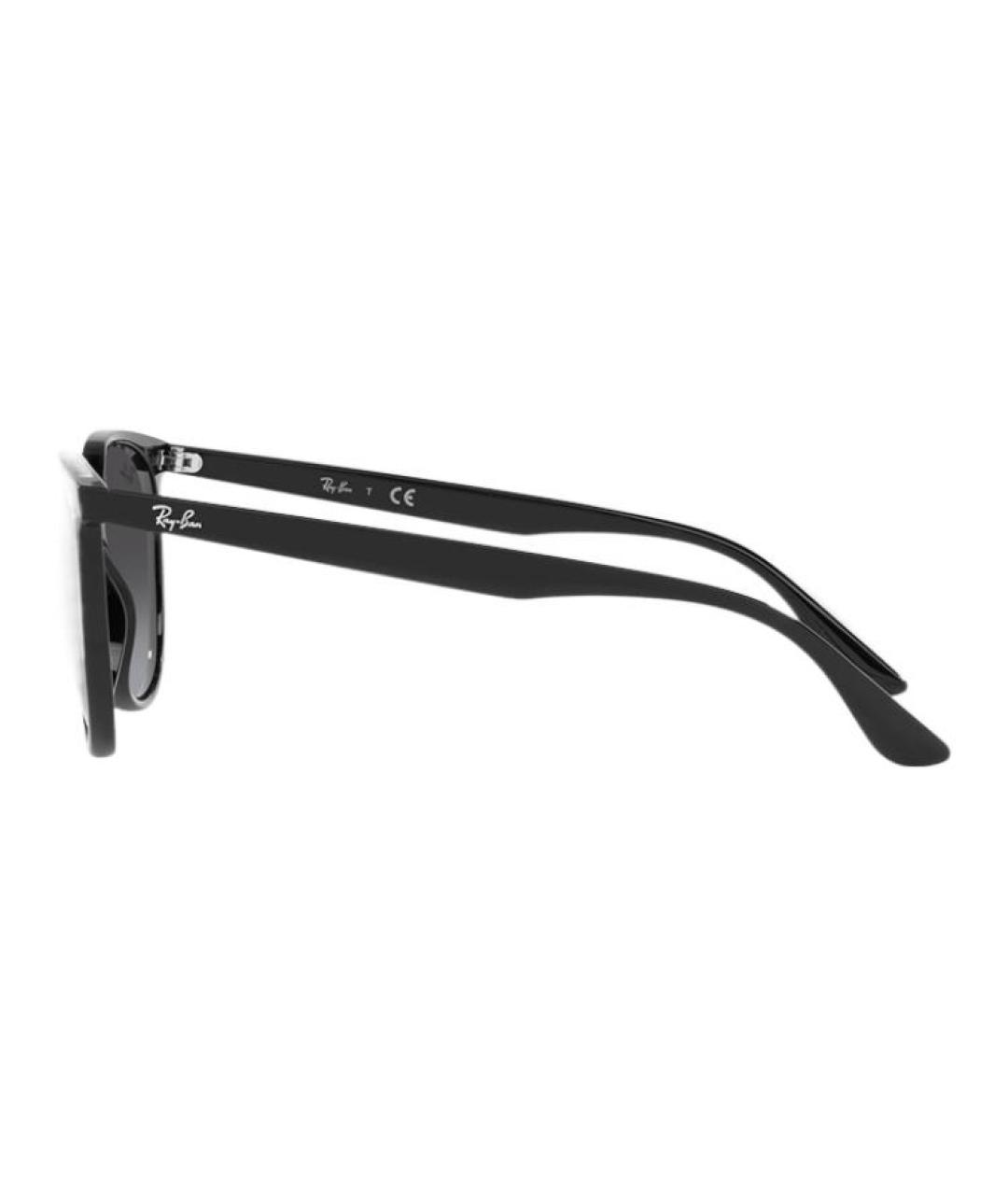 RAY BAN Черные пластиковые солнцезащитные очки, фото 3