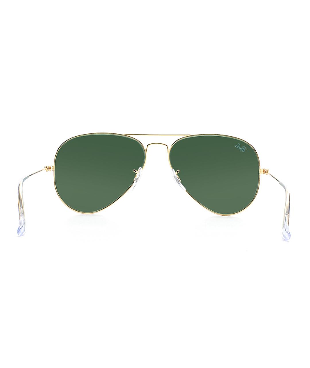 RAY BAN Золотые металлические солнцезащитные очки, фото 3