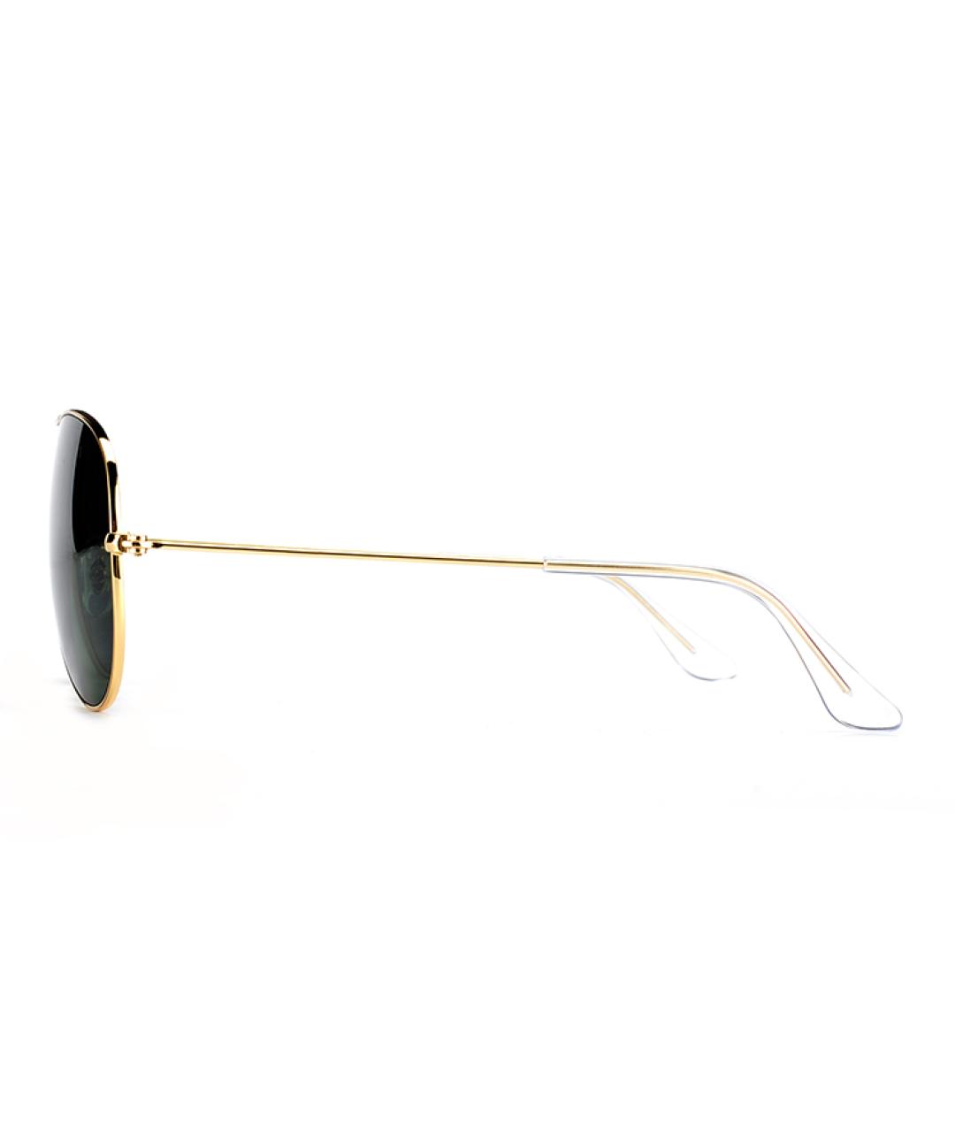 RAY BAN Золотые металлические солнцезащитные очки, фото 4
