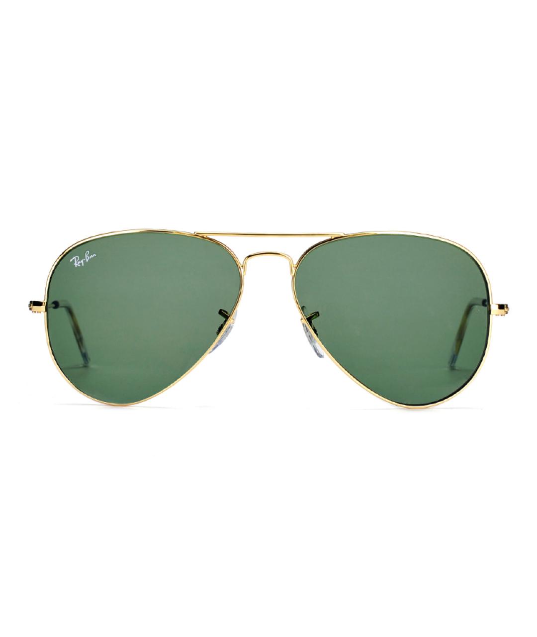 RAY BAN Золотые металлические солнцезащитные очки, фото 2