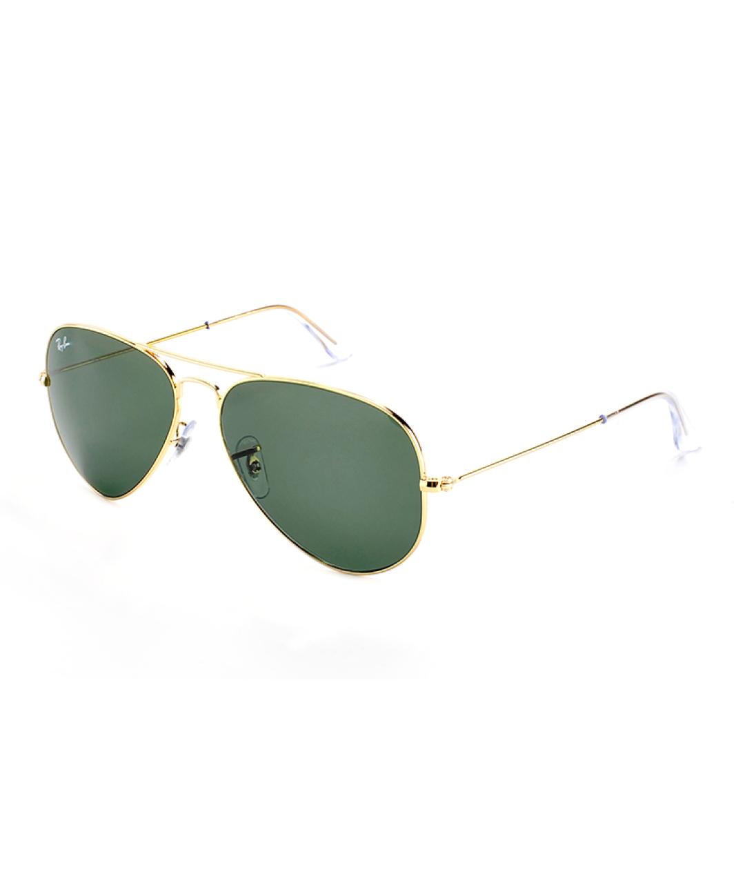 RAY BAN Золотые металлические солнцезащитные очки, фото 5