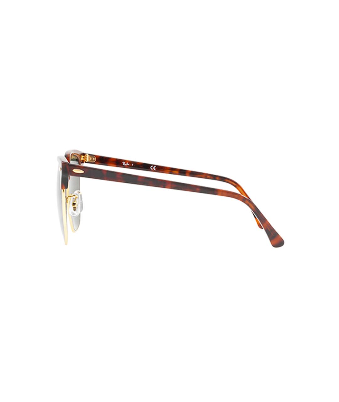 RAY BAN Коричневые пластиковые солнцезащитные очки, фото 3