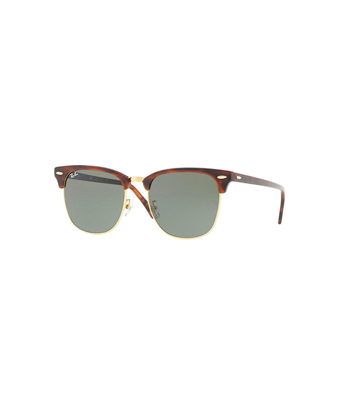 RAY BAN Коричневые пластиковые солнцезащитные очки, фото 1