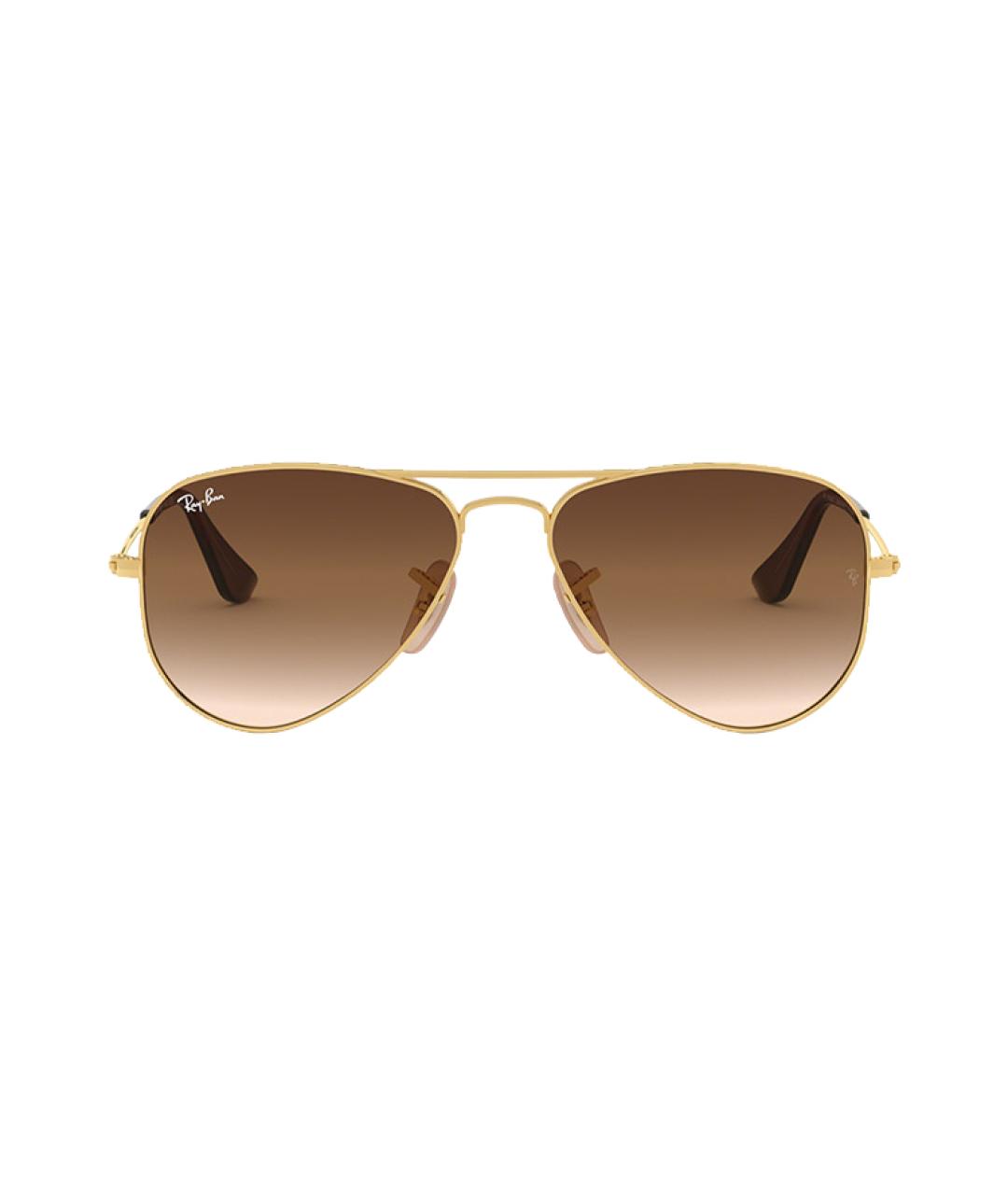 RAY BAN Золотые металлические солнцезащитные очки, фото 2