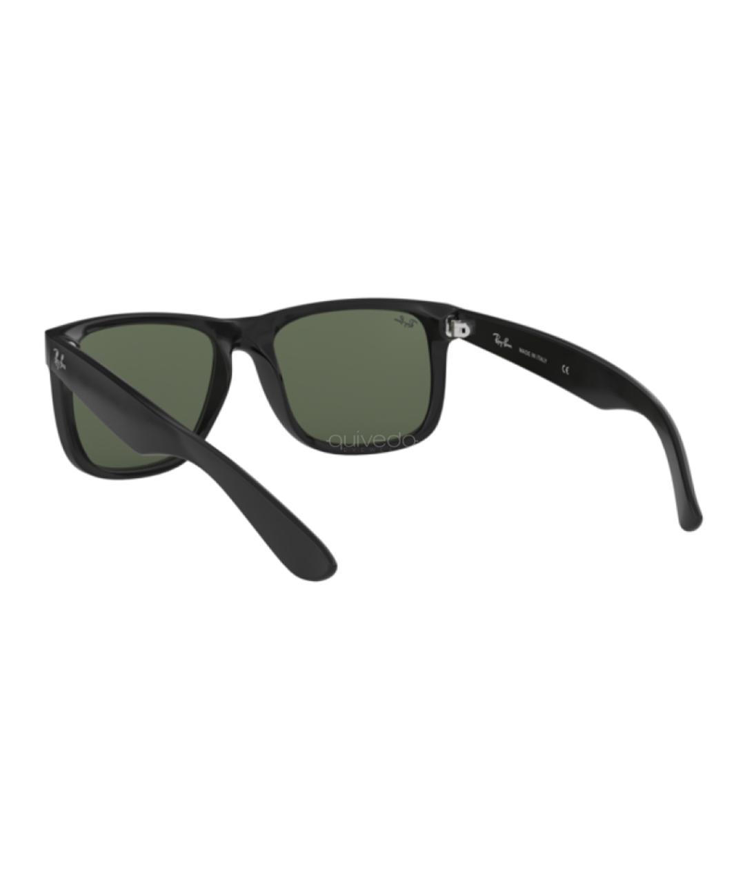RAY BAN Черные пластиковые солнцезащитные очки, фото 4