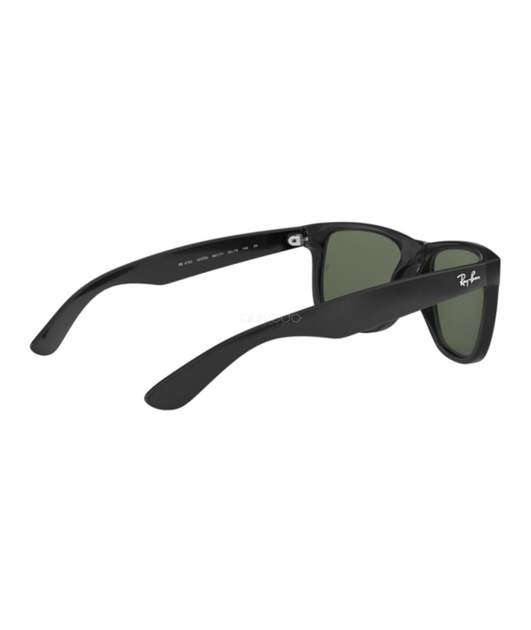 RAY BAN Черные пластиковые солнцезащитные очки, фото 5