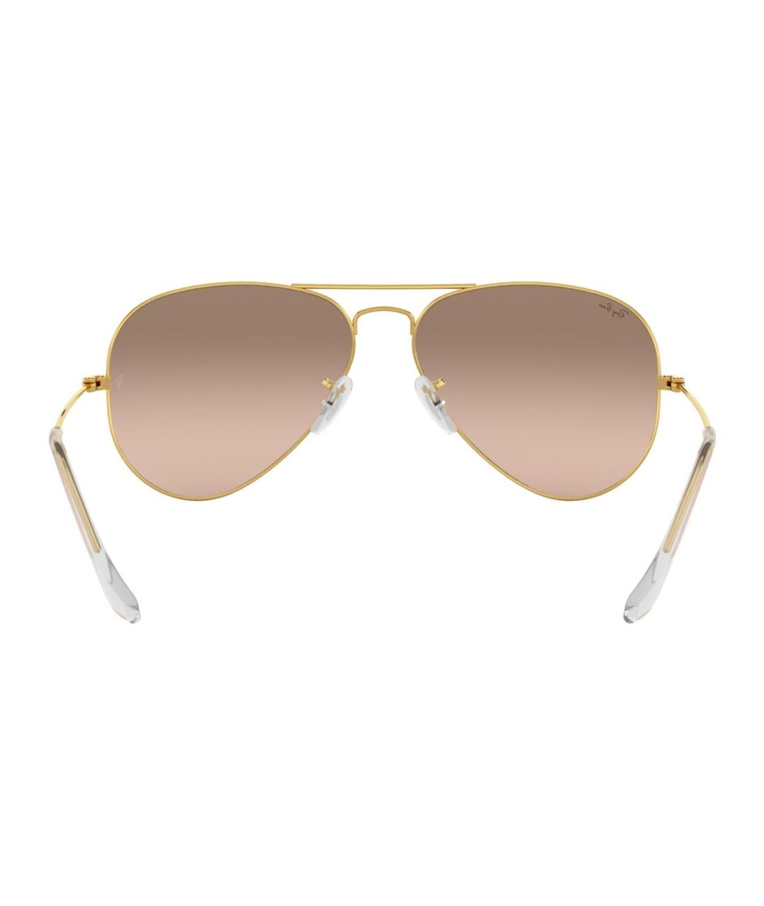 RAY BAN Золотые металлические солнцезащитные очки, фото 3