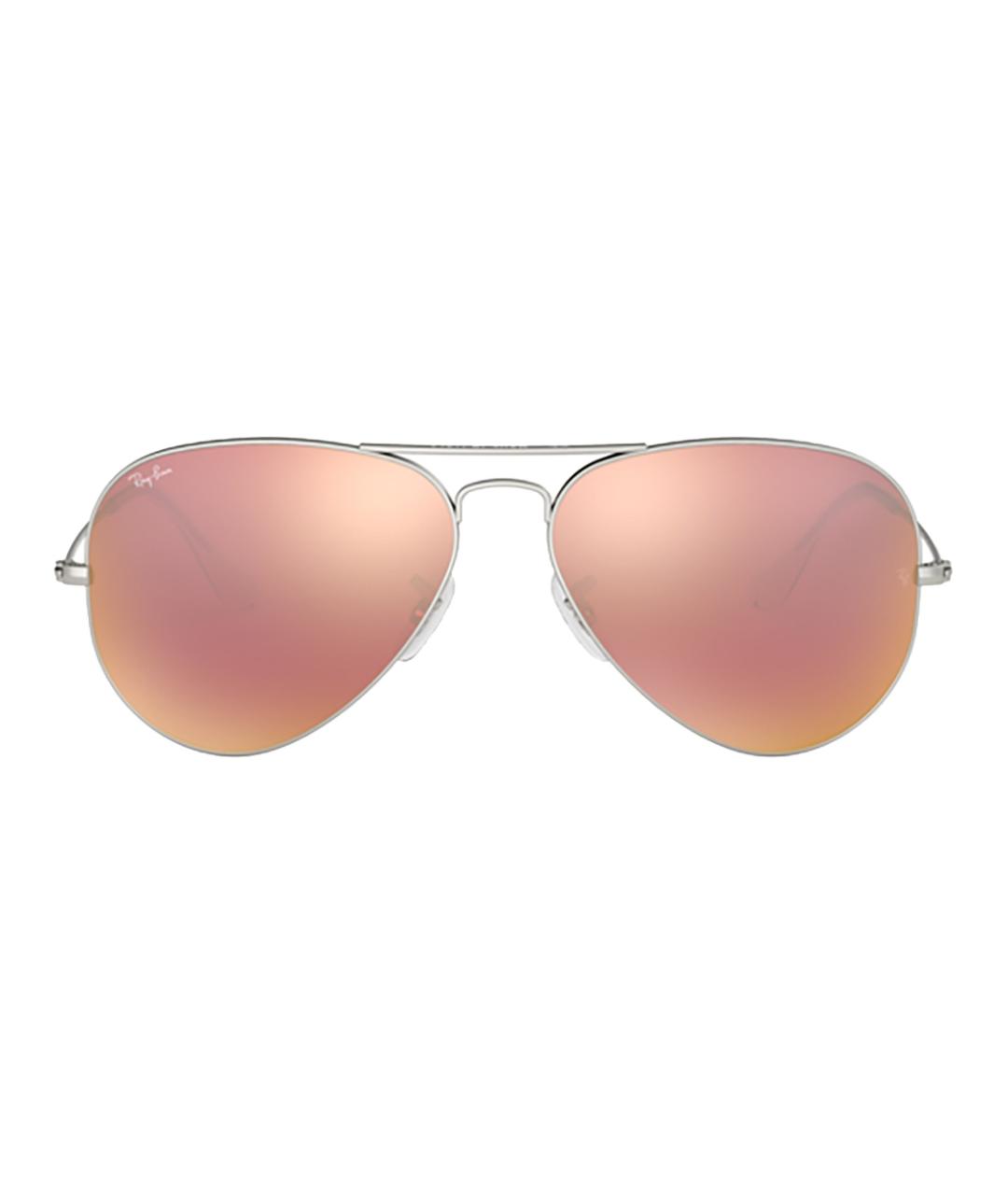 RAY BAN Серебряные металлические солнцезащитные очки, фото 1