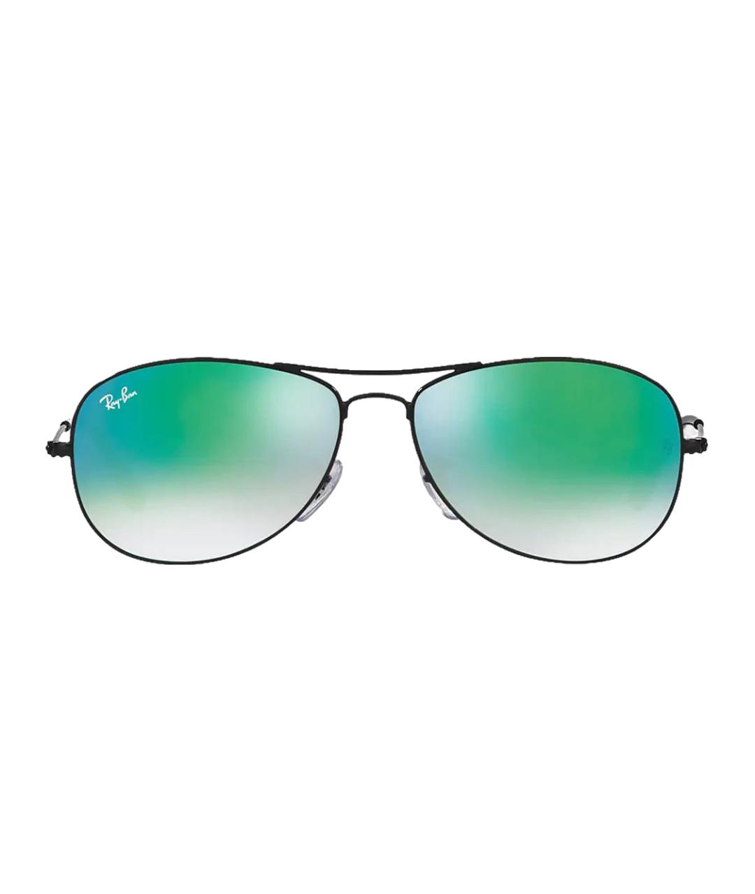 RAY BAN Черные металлические солнцезащитные очки, фото 2
