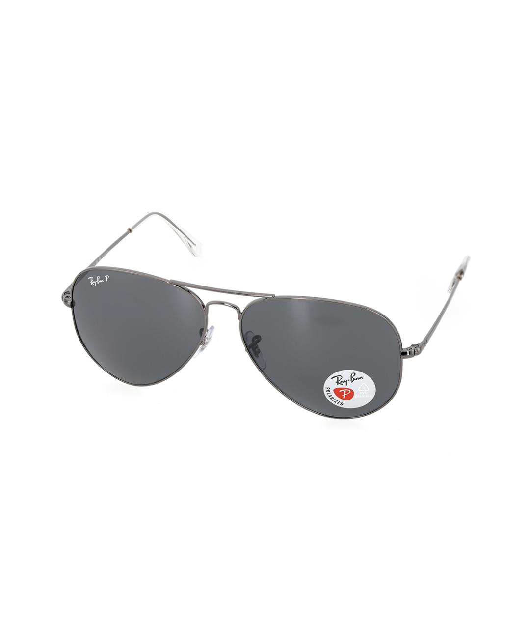 RAY BAN Серые металлические солнцезащитные очки, фото 2