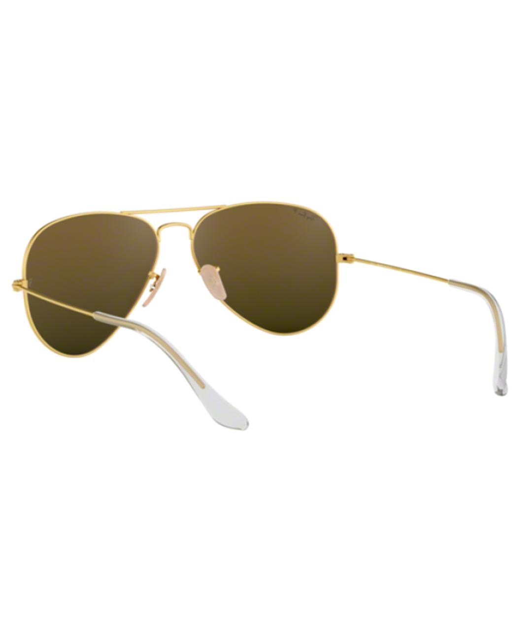 RAY BAN Золотые металлические солнцезащитные очки, фото 3