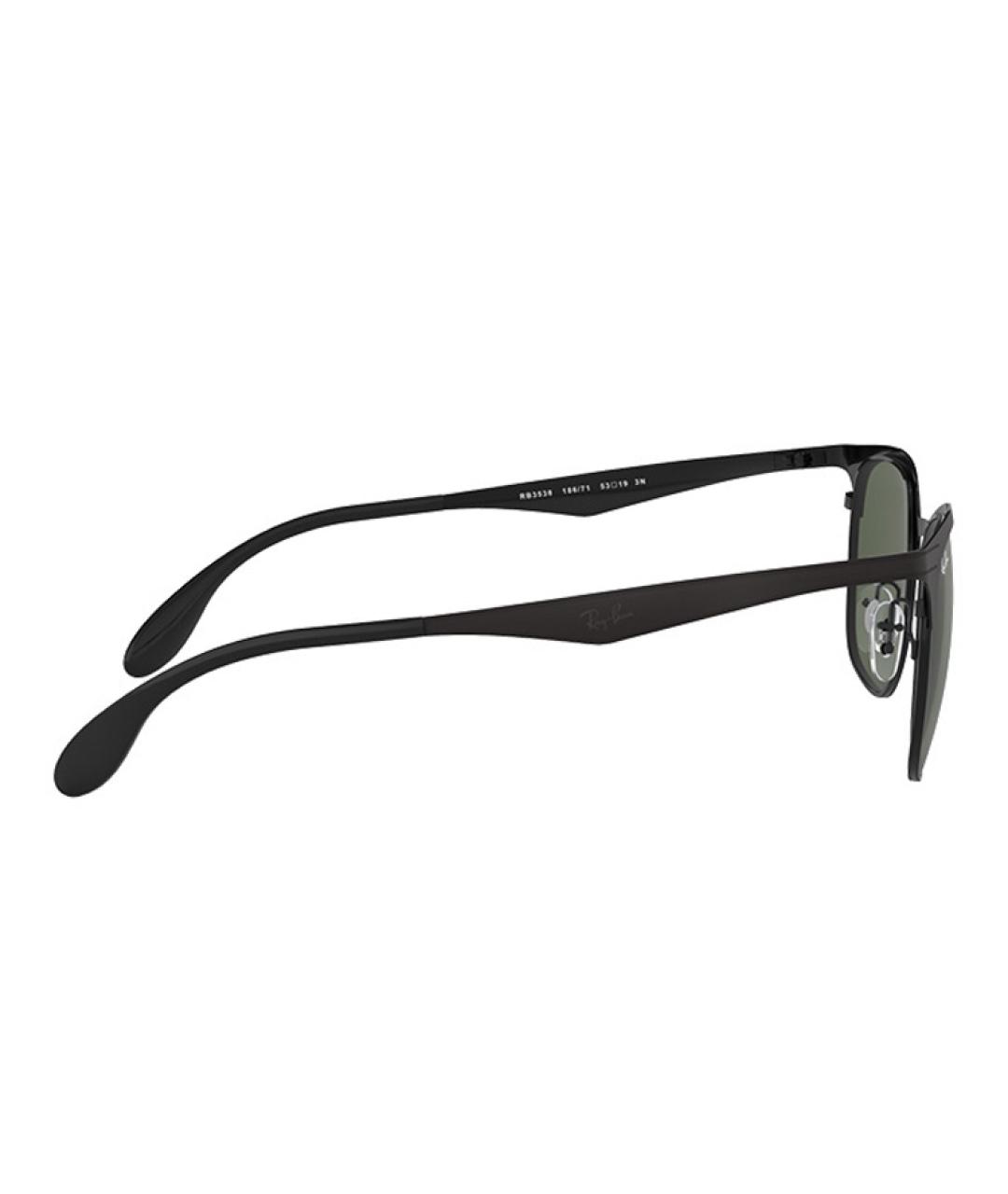 RAY BAN Черные металлические солнцезащитные очки, фото 3