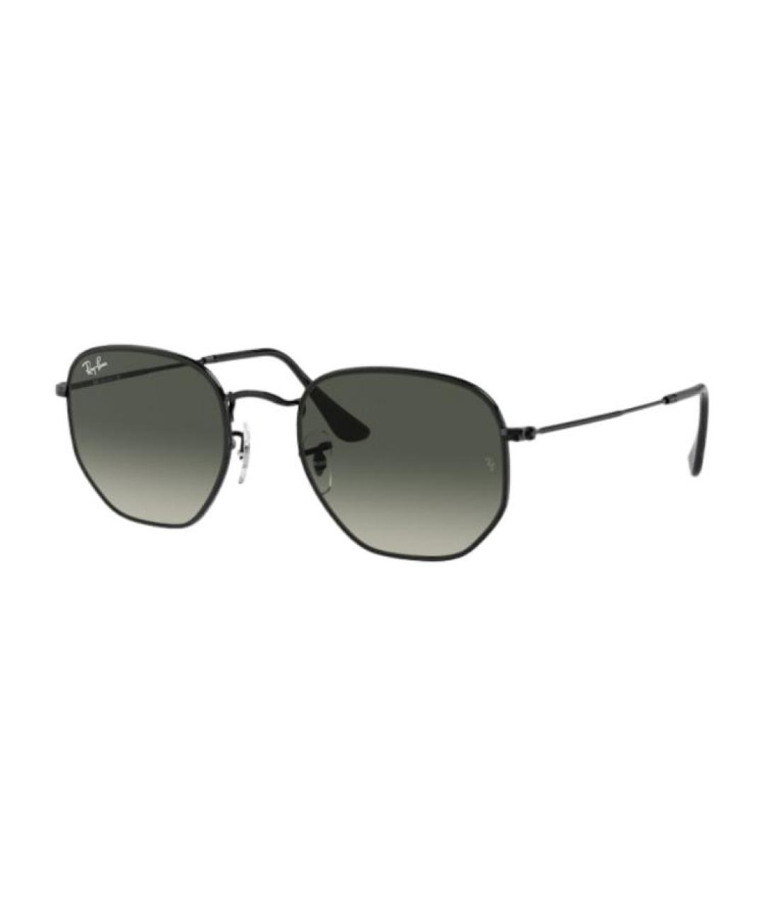 RAY BAN Черные металлические солнцезащитные очки, фото 1