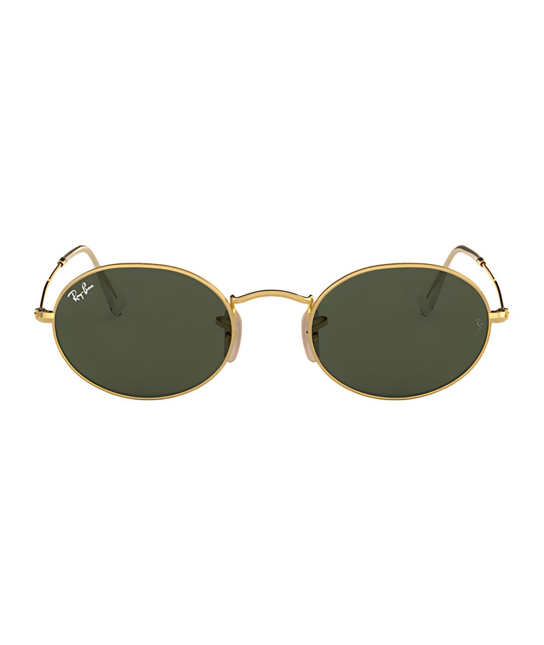 RAY BAN Золотые металлические солнцезащитные очки, фото 2