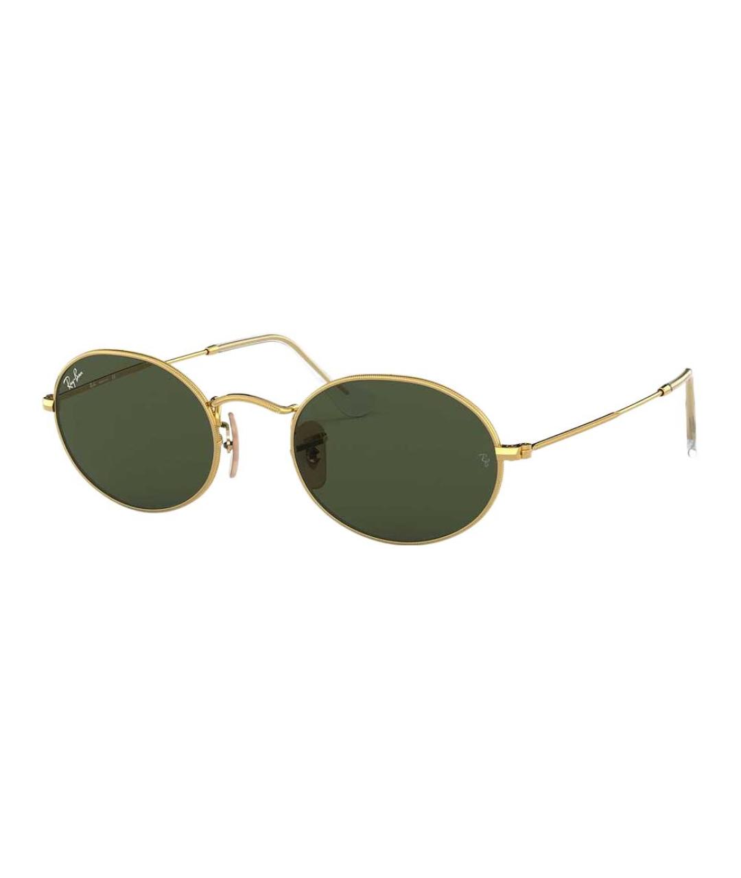 RAY BAN Золотые металлические солнцезащитные очки, фото 1