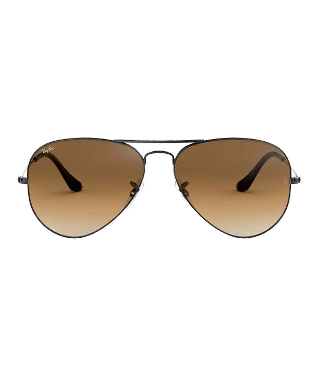 RAY BAN Коричневые металлические солнцезащитные очки, фото 2