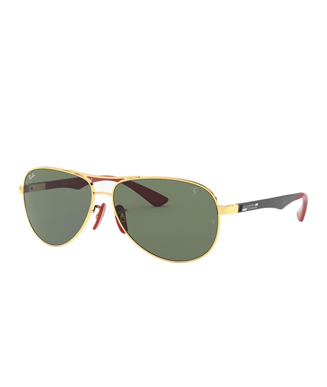 RAY BAN Золотые металлические солнцезащитные очки, фото 1