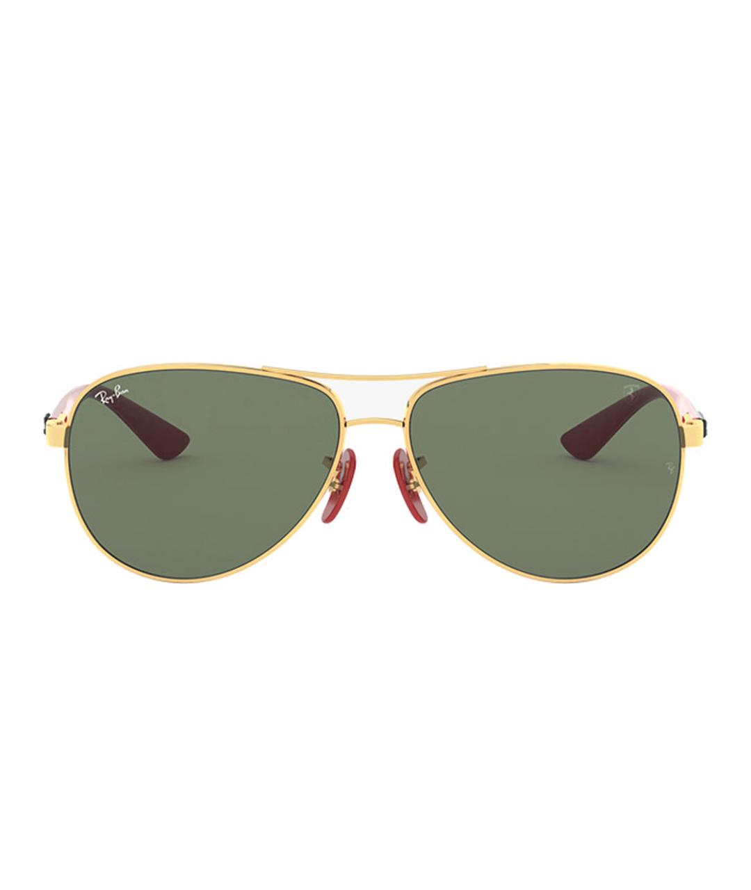 RAY BAN Золотые металлические солнцезащитные очки, фото 2