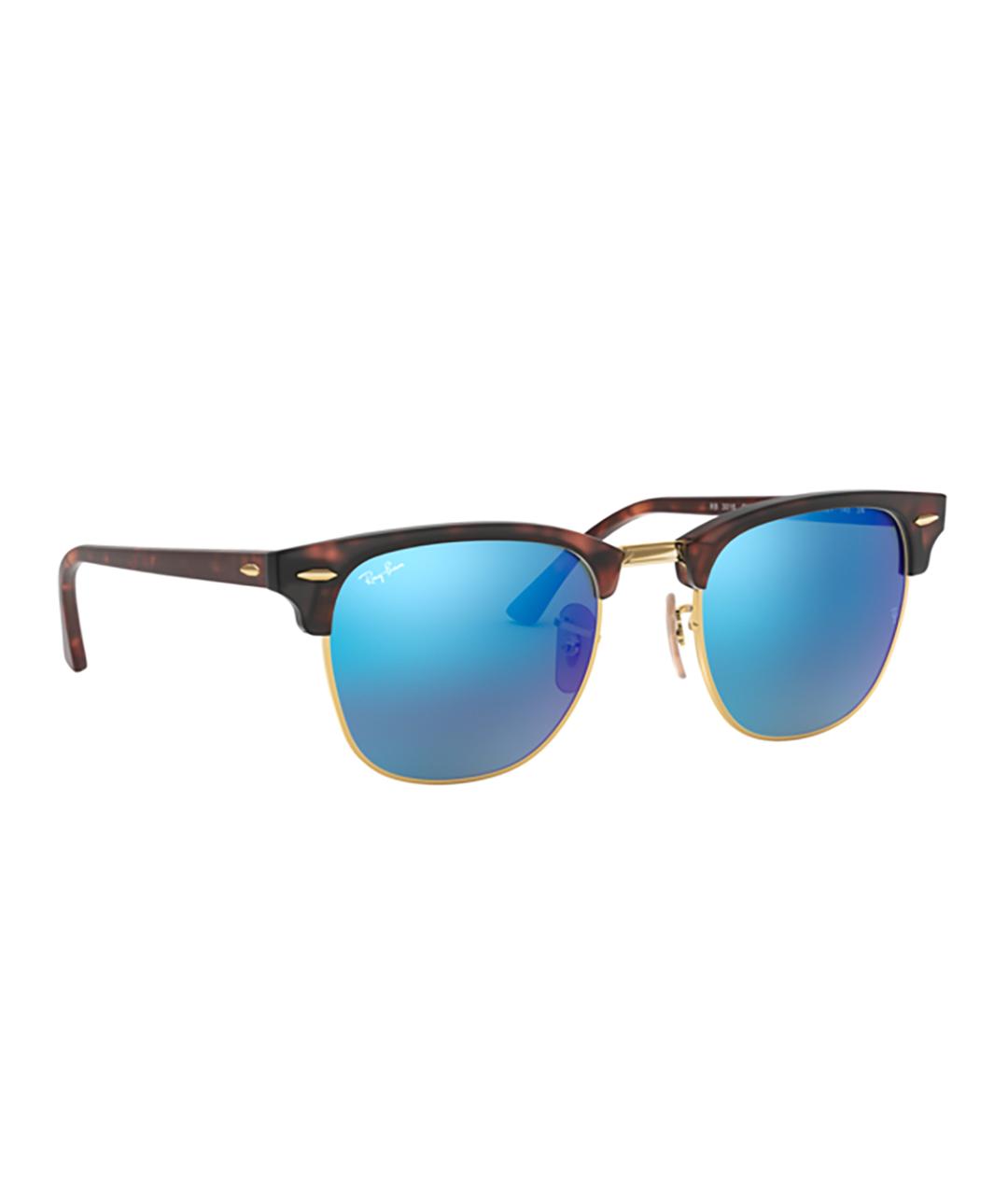 RAY BAN Коричневые пластиковые солнцезащитные очки, фото 2