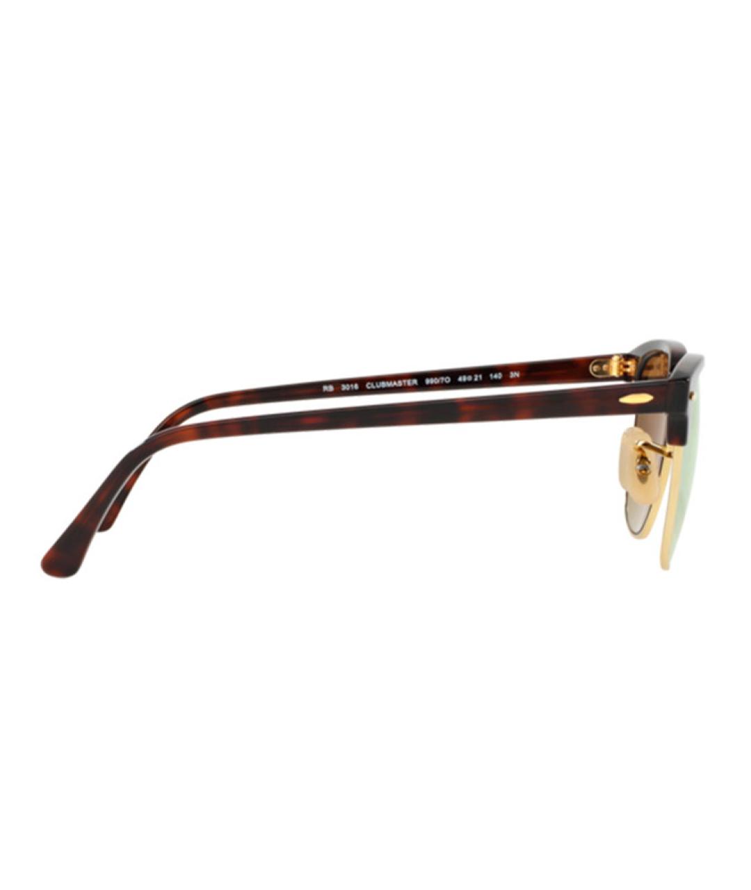 RAY BAN Коричневые пластиковые солнцезащитные очки, фото 3