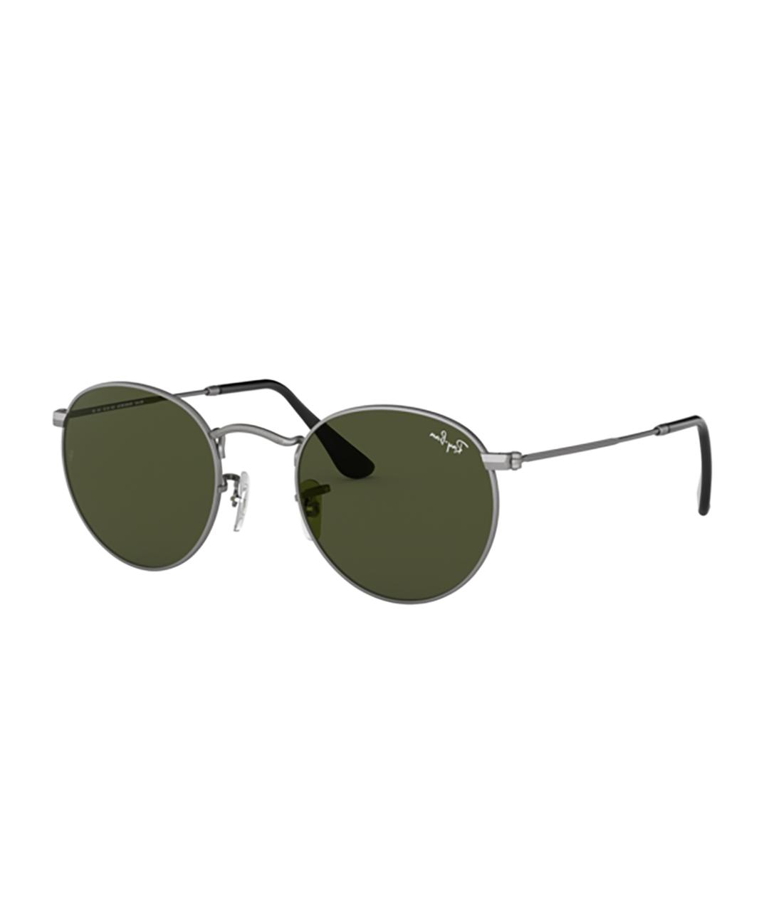 RAY BAN Серебряные металлические солнцезащитные очки, фото 1